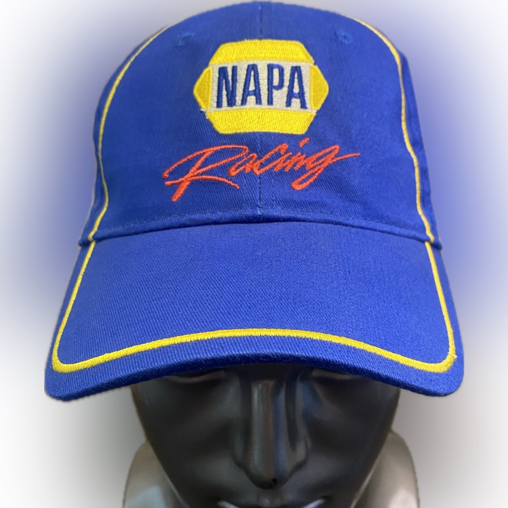NAPA Nascar Racing Hat Cap #55 Michael Waltrip Adjustable Blue, Yellow, Red